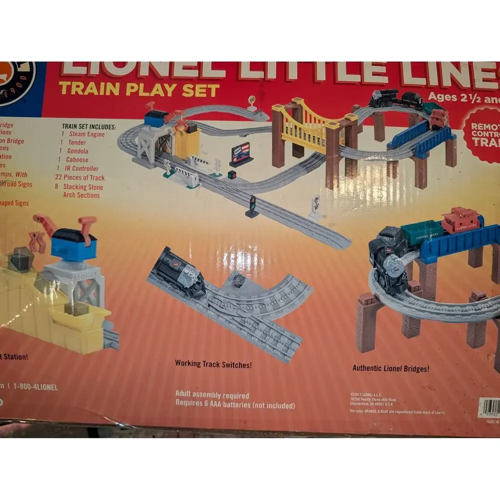 Lionel Little Lines Freight Train Set #7-11370 Remote Control NEW Complete READ